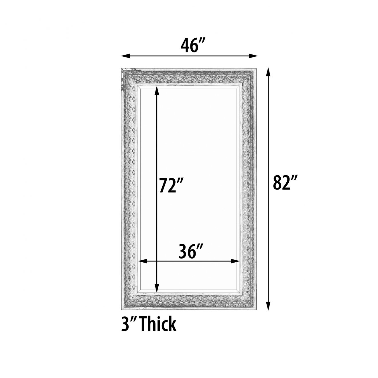 Silverton Mirror 36x72 - Luxurious Dwelling - Your Luxury Home Product Experts