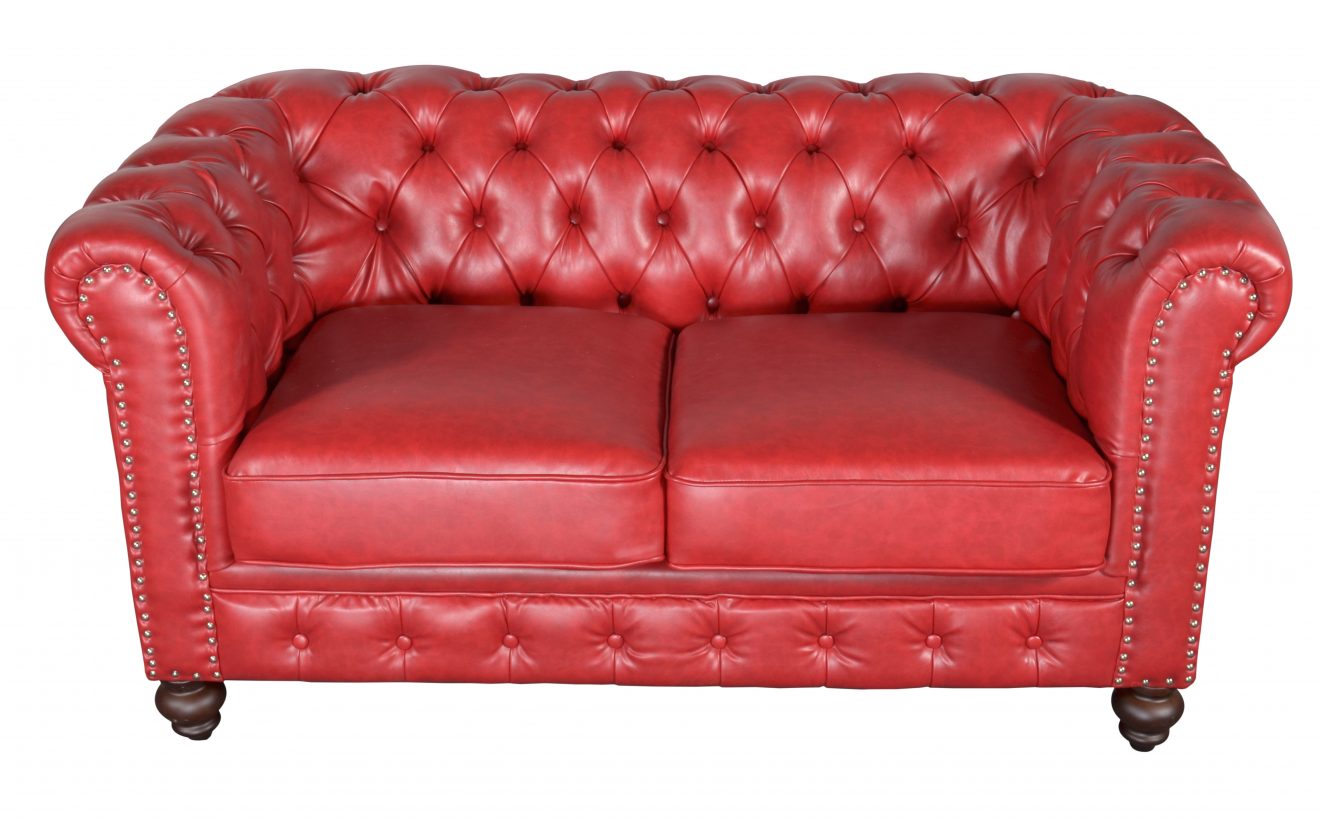 Classic Chesterfield Loveseat Red - Luxurious Dwelling - Your Luxury Home Product Experts