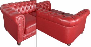 Classic Chesterfield Loveseat Red - Luxurious Dwelling - Your Luxury Home Product Experts