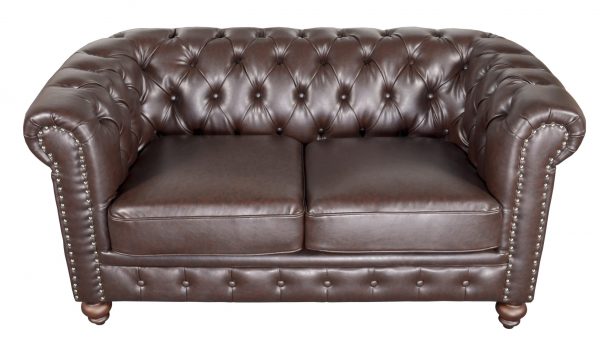 Classic Chesterfield Loveseat Brown - Image 2
