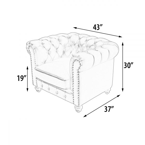 Classic Chesterfield Chair Brown - Image 4