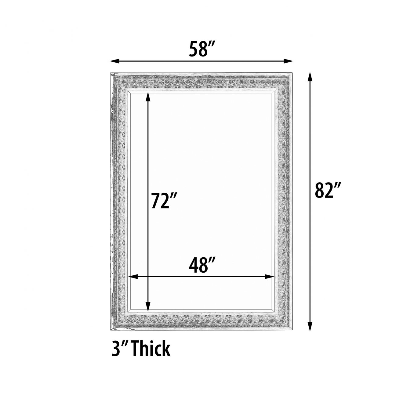 Silverton Mirror 48X72 - Luxurious Dwelling - Your Luxury Home Product Experts