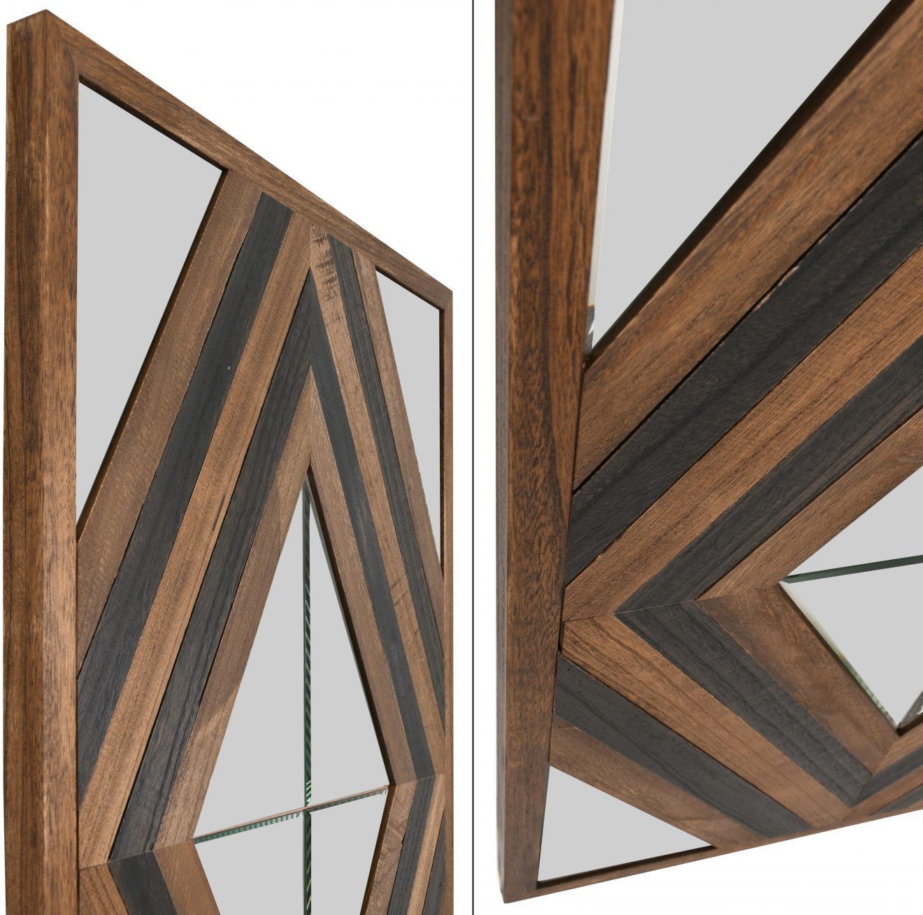 Contemporary Aspen Double Diamond Multi Tone 72 Inch Mirror - Luxurious Dwelling - Your Luxury Home Product Experts