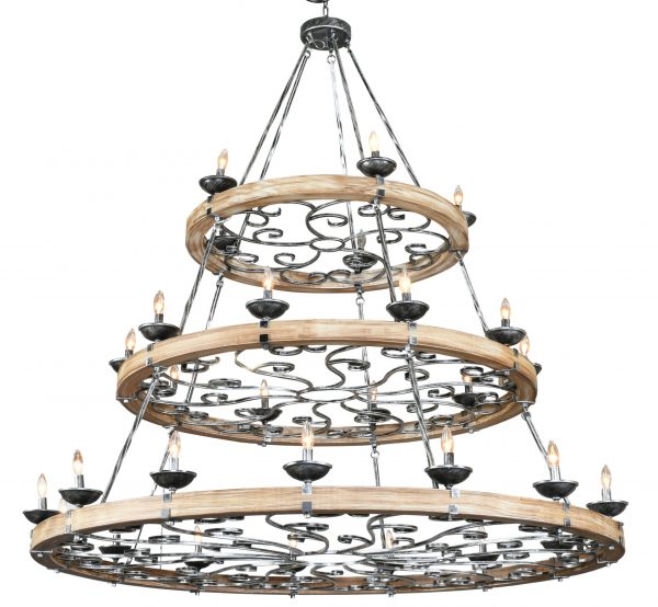 Three Tier Ridge Line 75" Chandelier - Image 1