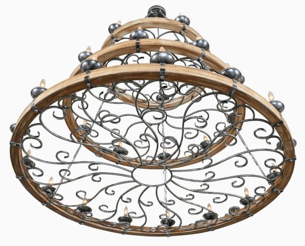 Three Tier Ridge Line 75" Chandelier - Image 2