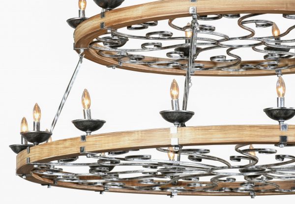 Three Tier Ridge Line 75" Chandelier - Image 3