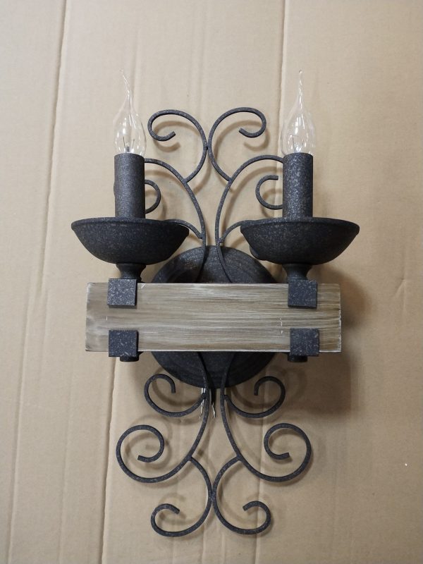 2 Pack Ridge Line Double Sconce - Image 1