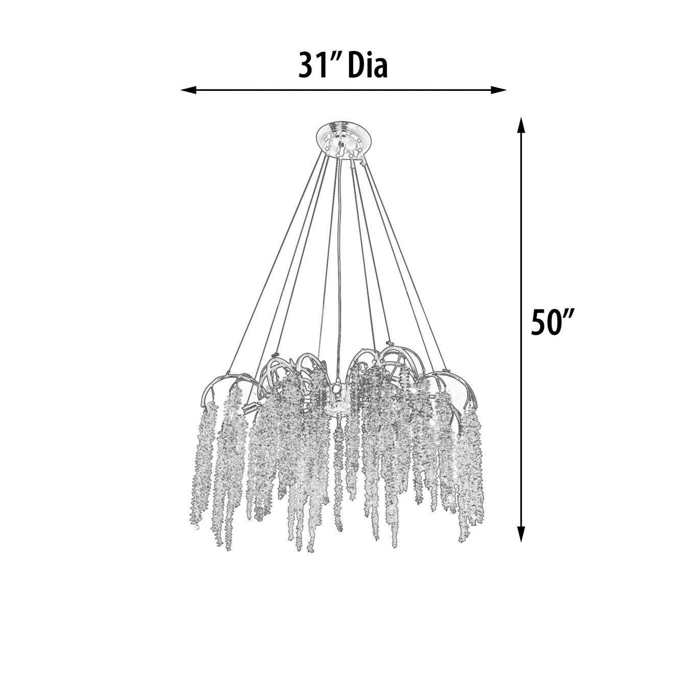 Crystal Forest Chandelier - Luxurious Dwelling - Your Luxury Home Product Experts