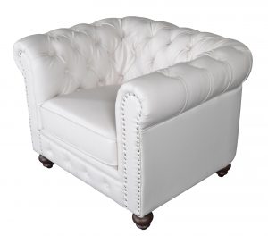 Classic Chesterfield White Chair - Luxurious Dwelling - Your Luxury Home Product Experts