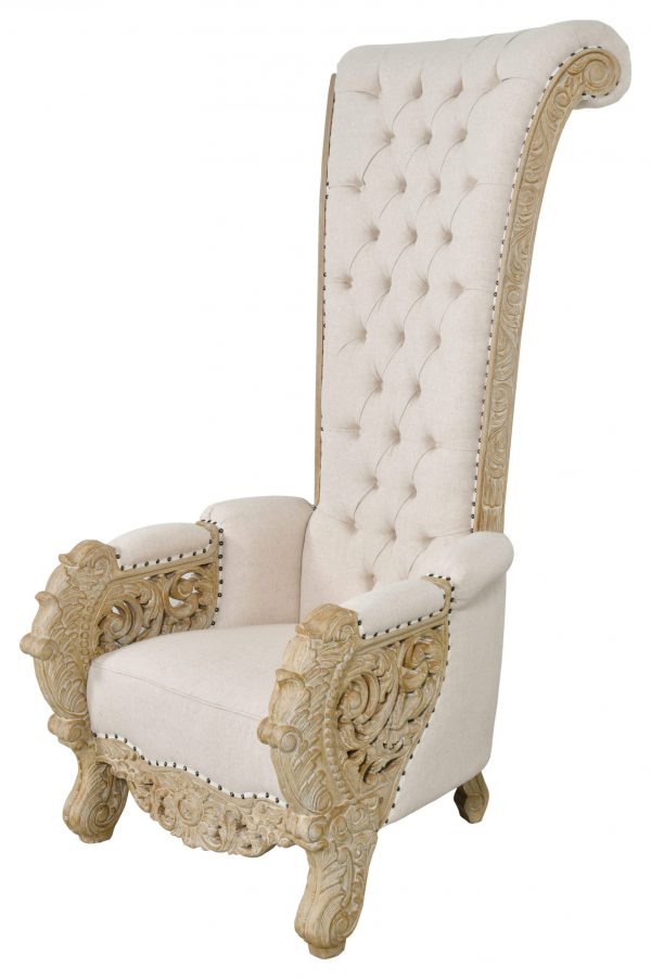 Palace High Back Chair Beachstone - Image 1
