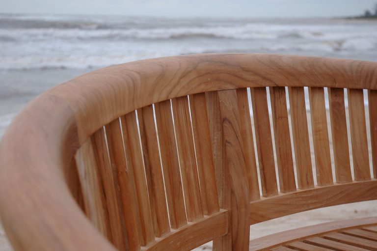 Anderson Teak Curve 3 Seater Bench Extra Thick Wood - Image 2