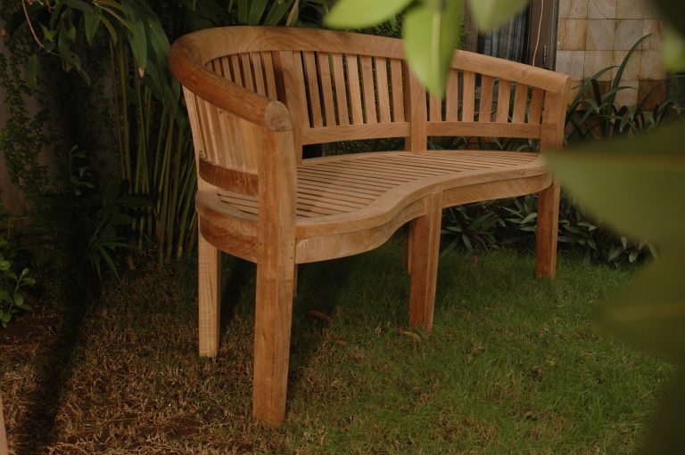 Anderson Teak Curve 3 Seater Bench Extra Thick Wood - Image 6