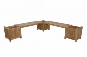 Anderson Teak Planter Bench (2 bench + 3 planter box) - Luxurious Dwelling - Your Luxury Home Product Experts