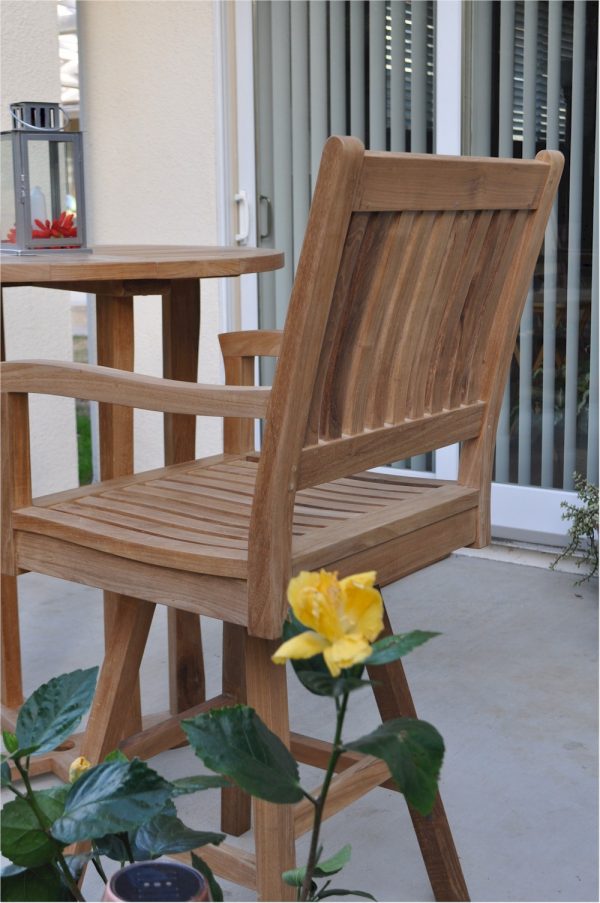 Anderson Teak Rialto Swivel Bar Armhair - Image 4