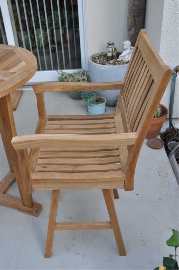 Anderson Teak Rialto Swivel Bar Armhair - Image 5