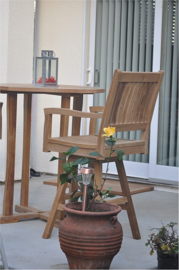 Anderson Teak Rialto Swivel Bar Armhair - Image 6