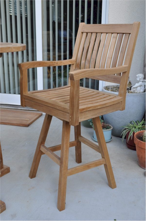 Anderson Teak Rialto Swivel Bar Armhair - Image 7