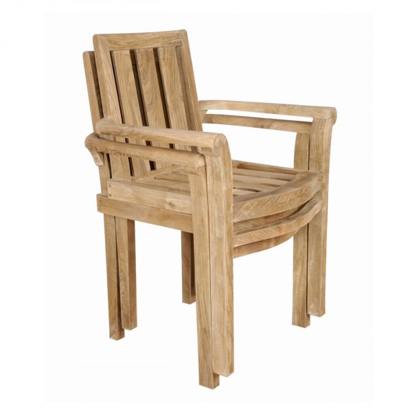 Anderson Teak Classic Stackable Armchair (Fully Built & 4 pcs in a box) - Image 4