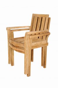 Anderson Teak Classic Stackable Armchair (Fully Built & 4 pcs in a box) - Luxurious Dwelling - Your Luxury Home Product Experts