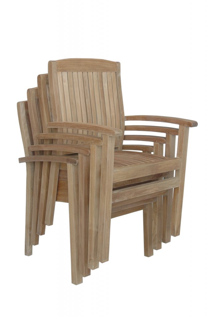 Anderson Teak Sahara Stackable Dining Armchair - Image 3
