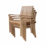 Anderson Teak Aspen Stackable Armchair (Fully Built & 4 pcs in a box) - Luxurious Dwelling - Your Luxury Home Product Experts