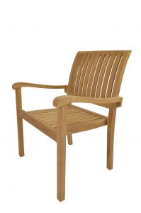 Anderson Teak Aspen Stackable Armchair (Fully Built & 4 pcs in a box) - Luxurious Dwelling - Your Luxury Home Product Experts