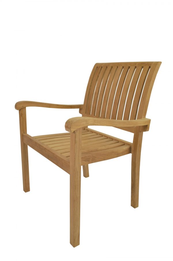 Anderson Teak Aspen Stackable Armchair (Fully Built & 4 pcs in a box) - Image 3