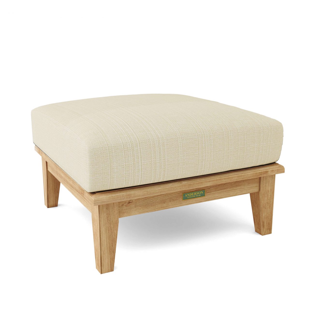 Anderson Teak Brianna Ottoman + Cushion - Luxurious Dwelling - Your Luxury Home Product Experts