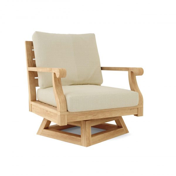Anderson Teak Riviera Swivel Armchair + Cushion - Image 9