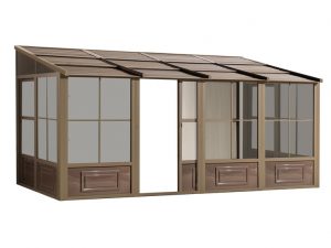 Gazebo Penguin - Florence - Wall Mounted Solarium 8x16 Metal Roof - Luxurious Dwelling - Your Luxury Home Product Experts