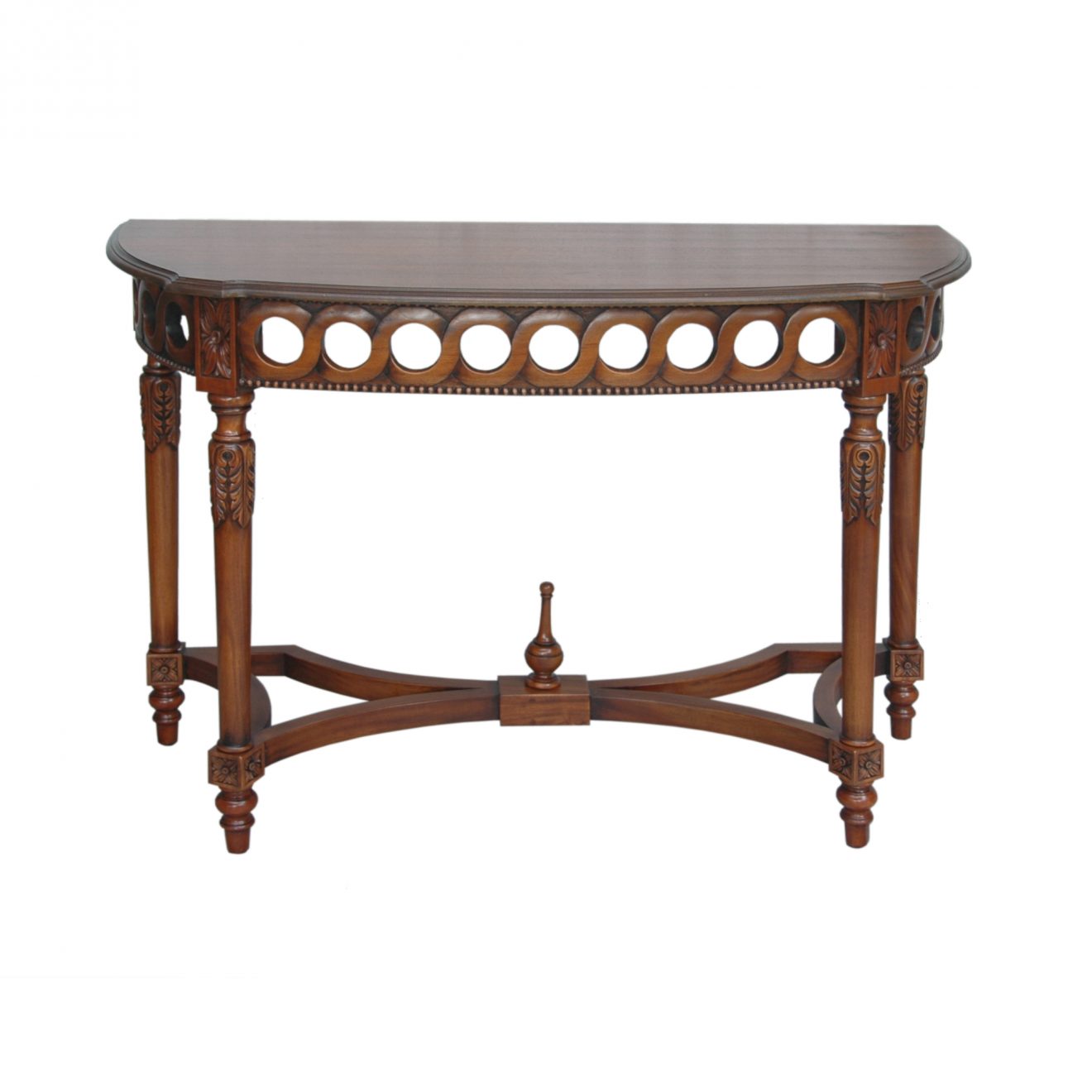 Anderson Teak Neoclassical Demilune Console - Luxurious Dwelling - Your Luxury Home Product Experts