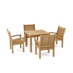 Anderson Teak Bahama Sahara 5-Pieces Bistro Table - Luxurious Dwelling - Your Luxury Home Product Experts