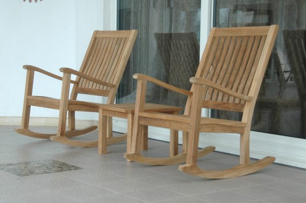 Anderson Teak Del-Amo Bahama 3-Pieces Set with Square Side Table - Image 2