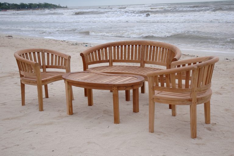 Anderson Teak Curve 4-Pieces Conversation Set - Image 4