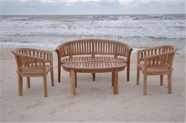 Anderson Teak Curve 4-Pieces Conversation Set - Image 6