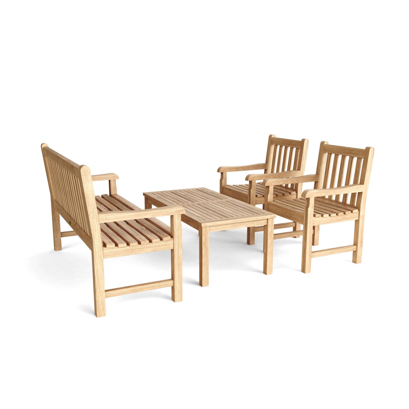 Anderson Teak Classic 3-Seater 4-Pieces Conversation Set - Luxurious Dwelling - Your Luxury Home Product Experts