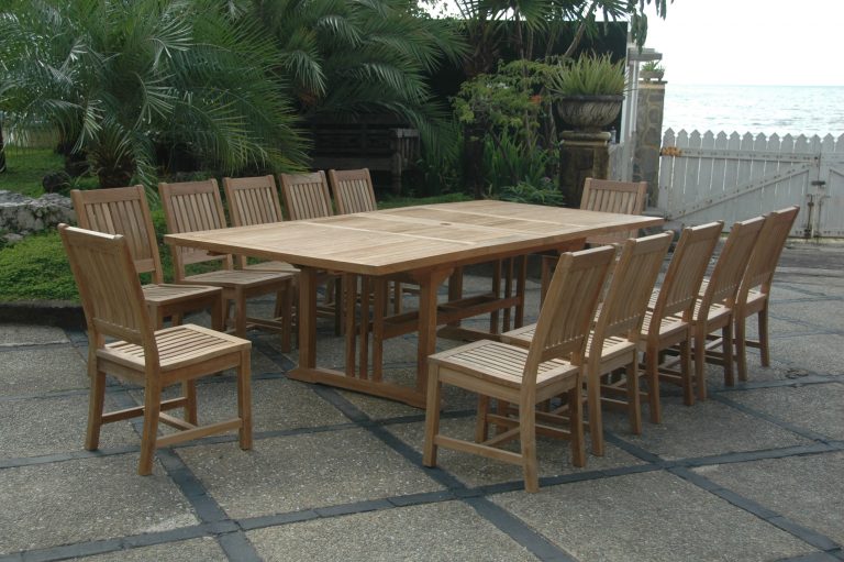 Anderson Teak Sahara Rialto 13-Pieces Rectangular Dining Set - Image 3