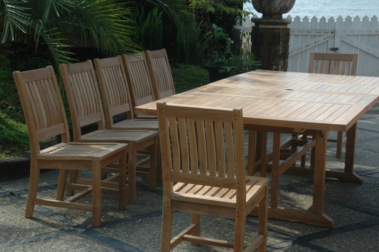 Anderson Teak Sahara Rialto 13-Pieces Rectangular Dining Set - Image 4