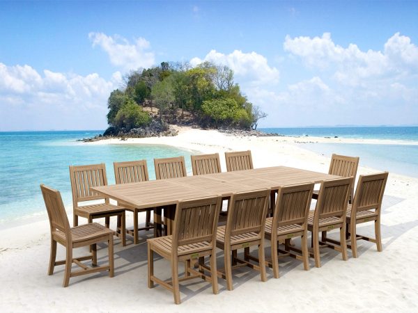 Anderson Teak Sahara Rialto 13-Pieces Rectangular Dining Set - Image 2