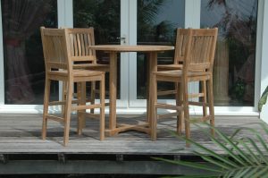 Anderson Teak Bahama Avalon 5-Pieces Round Bar Set - Luxurious Dwelling - Your Luxury Home Product Experts