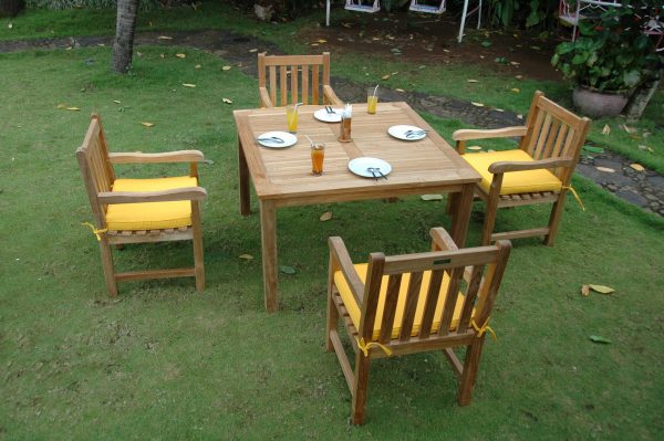 Anderson Teak Windsor Classic Armchair 5-Pieces Dining Table Set - Image 1