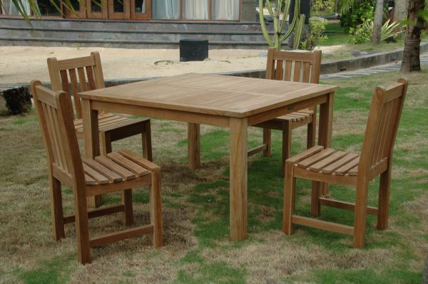 Anderson Teak Windsor Classic Side Chair 5-Pieces Dining Table Set - Image 1