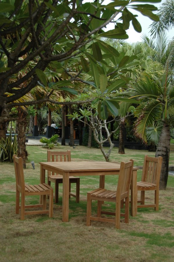 Anderson Teak Windsor Classic Side Chair 5-Pieces Dining Table Set - Image 2