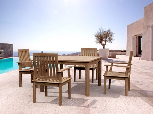 Anderson Teak Windsor Brianna 5-Pieces Dining Table Set - Image 2