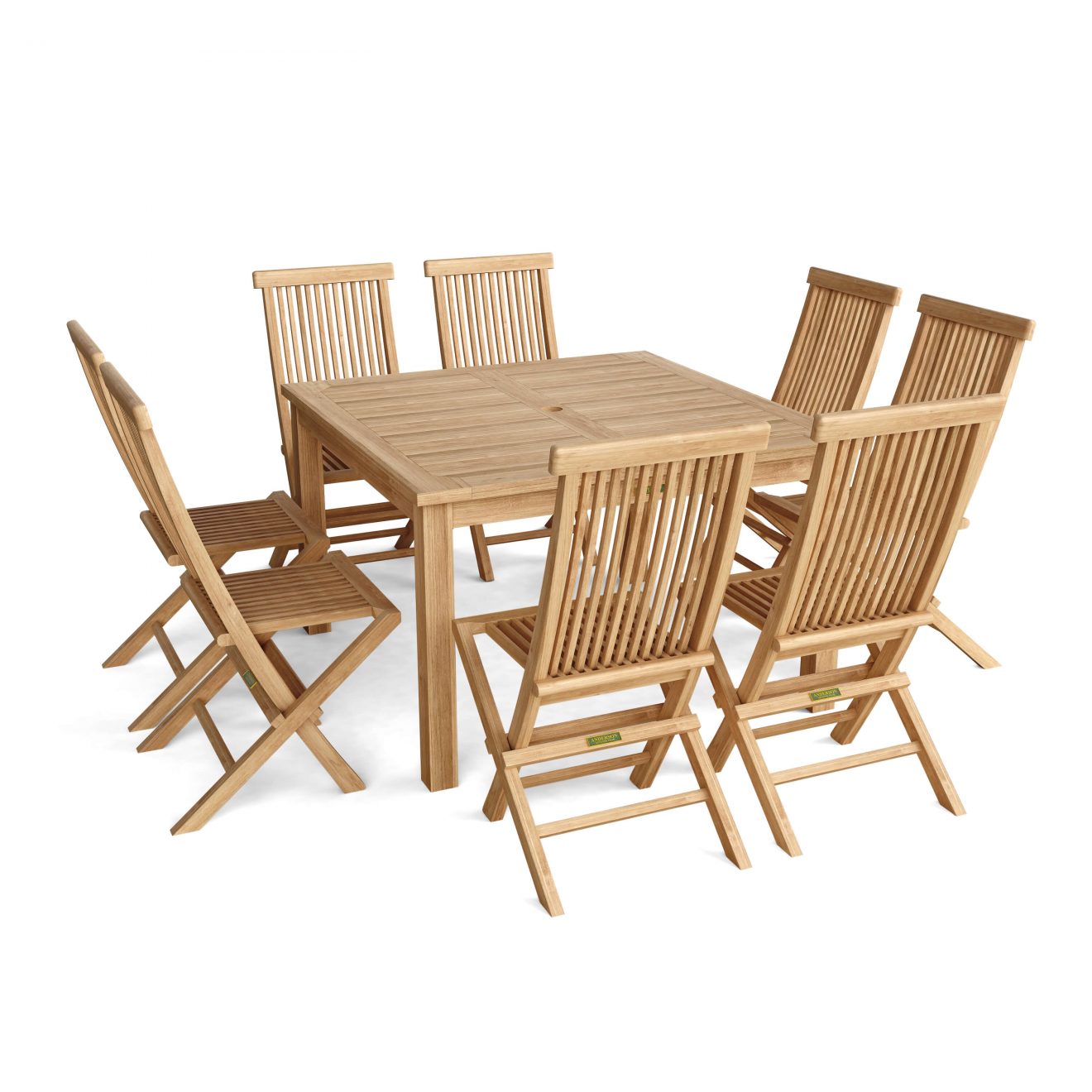 Anderson Teak Windsor Classic Chair 9-Pieces Folding Dining Set - Luxurious Dwelling - Your Luxury Home Product Experts