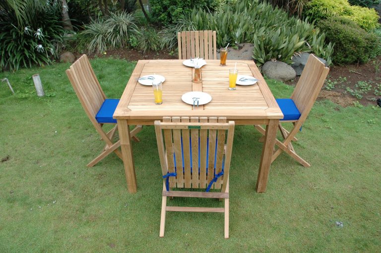 Anderson Teak Windsor Comfort Chair 7-Pieces Folding Dining Set - Image 2