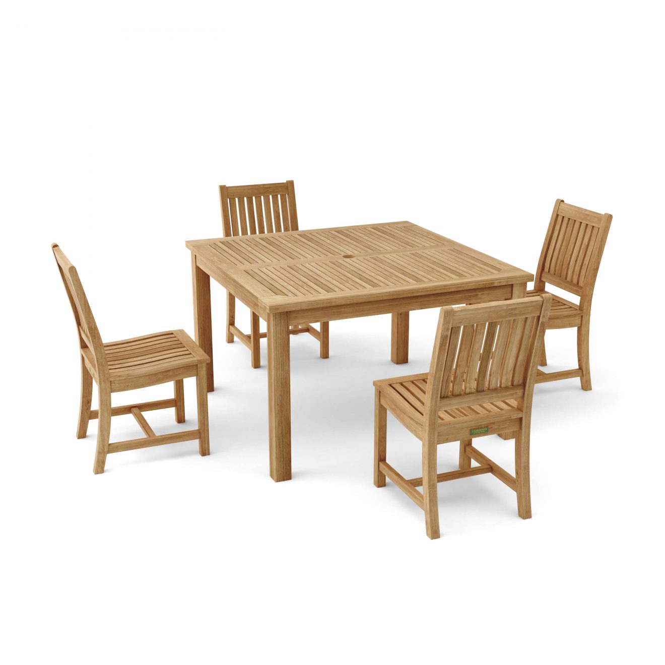 Anderson Teak Windsor Rialto Side Chair 5-Pieces Dining Table Set - Luxurious Dwelling - Your Luxury Home Product Experts