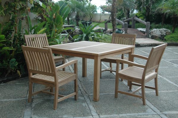 Anderson Teak Windsor Rialto Armchair 5-Pieces Dining Set - Image 1