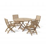 Anderson Teak Andrew Bahama 5-Pieces Folding Dining Set - Image 2
