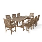 Anderson Teak Bahama Wilshire Armchair 9-Pieces Extension Dining Set - Luxurious Dwelling - Your Luxury Home Product Experts